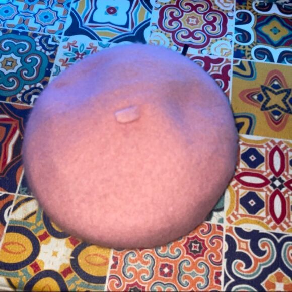 PINK wool beret OSFM - Picture 2 of 8